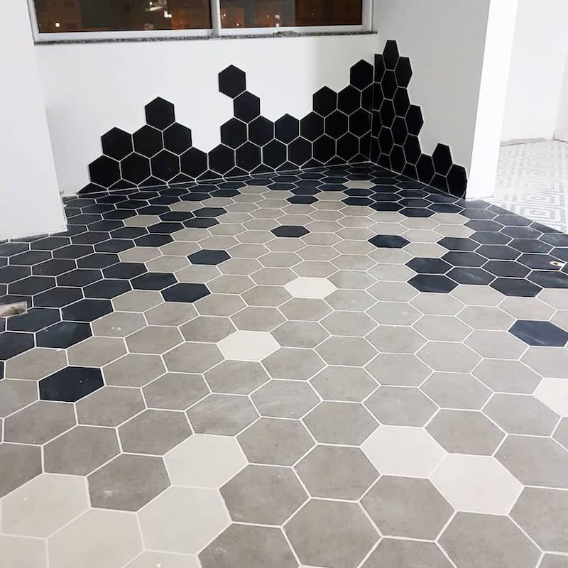 Hexagonal Car Garage Ceramic Tiles